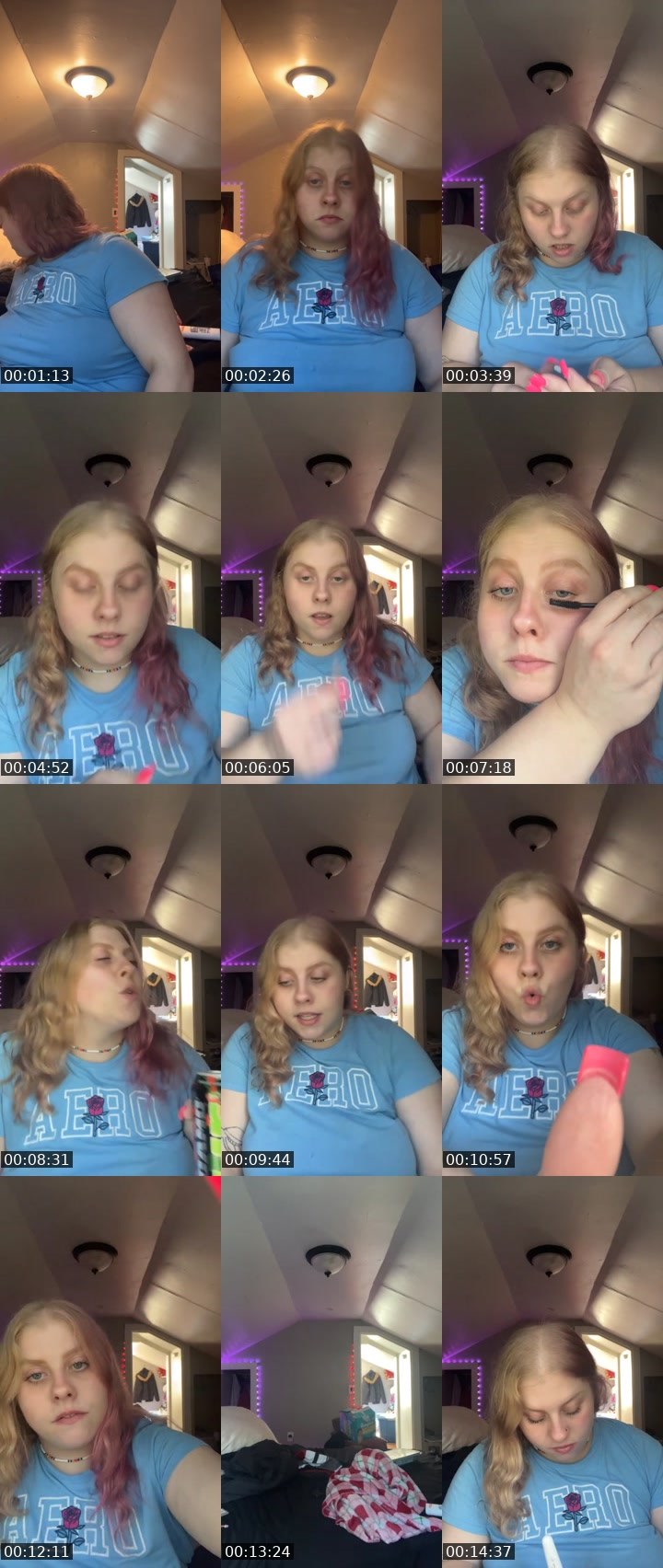 Contact-sheet preview of Gigglesb420🤩's Liveme recording