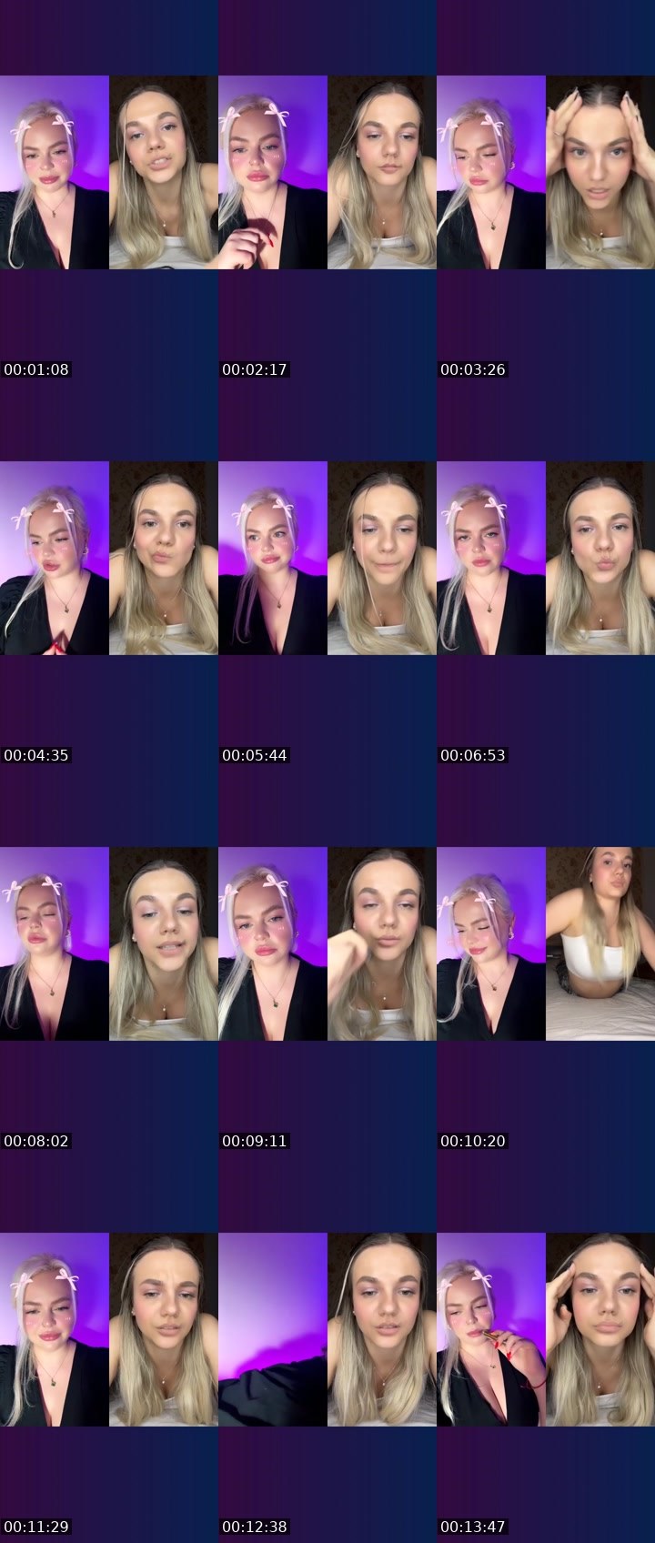 Contact-sheet preview of ℄𓆩👑⃤𝙉Ø𝟭⃤👑𓆪's Liveme recording