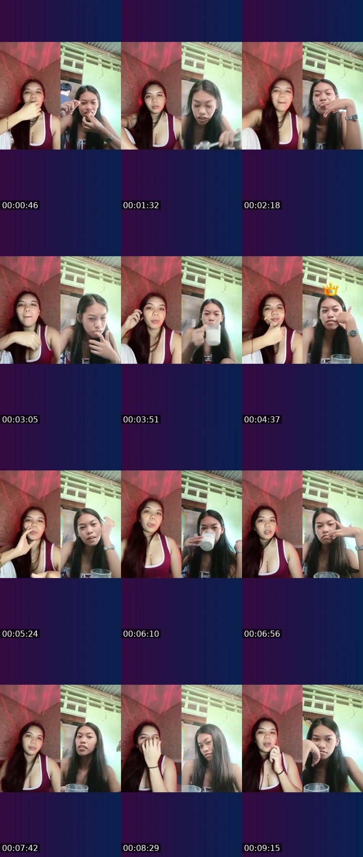 Contact-sheet preview of 👸🏻🪬Camze🧚🔵💋's Liveme recording