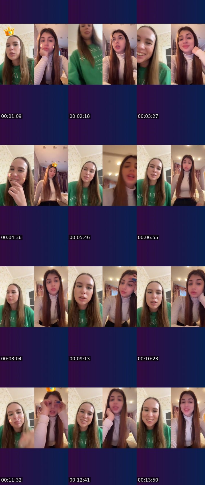 Contact-sheet preview of Vallleriia's Liveme recording