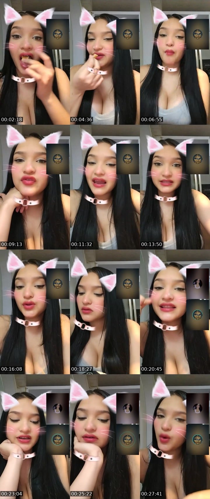 Contact-sheet preview of 🌸 ⃟Ambår ᥫ᭡.'s Liveme recording