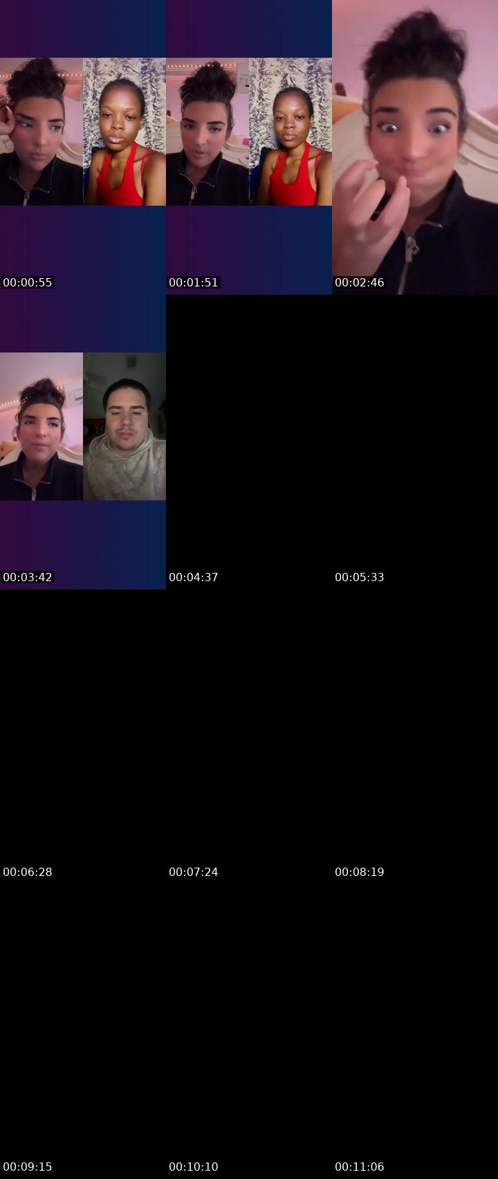 Contact-sheet preview of ROSALINA🌹💕's Liveme recording
