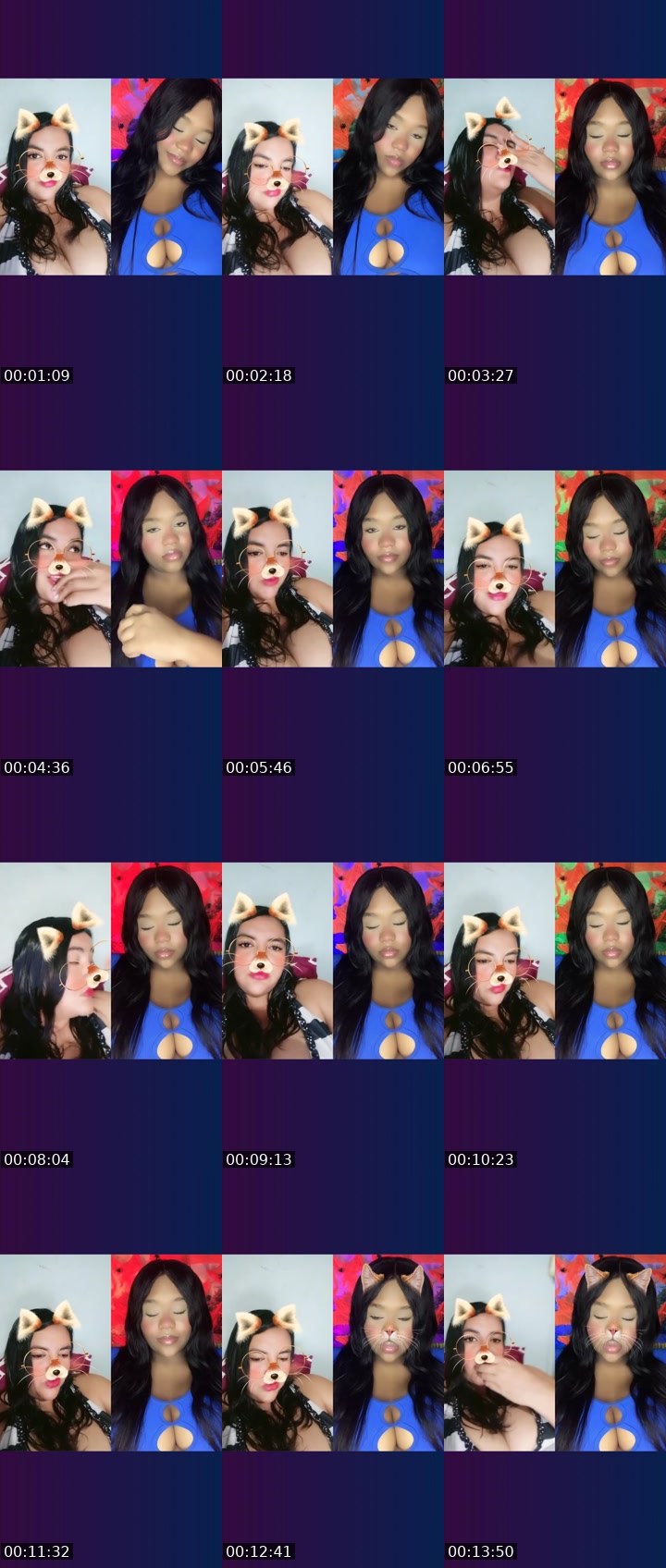 Contact-sheet preview of 🔆AngieB😼🥑's Liveme recording