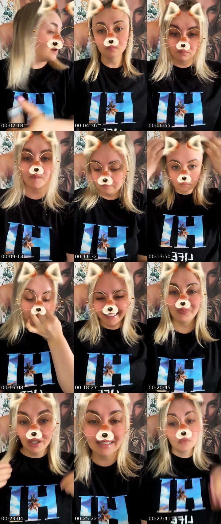 Contact-sheet preview of ✰⌖Svetti🦁's Liveme recording