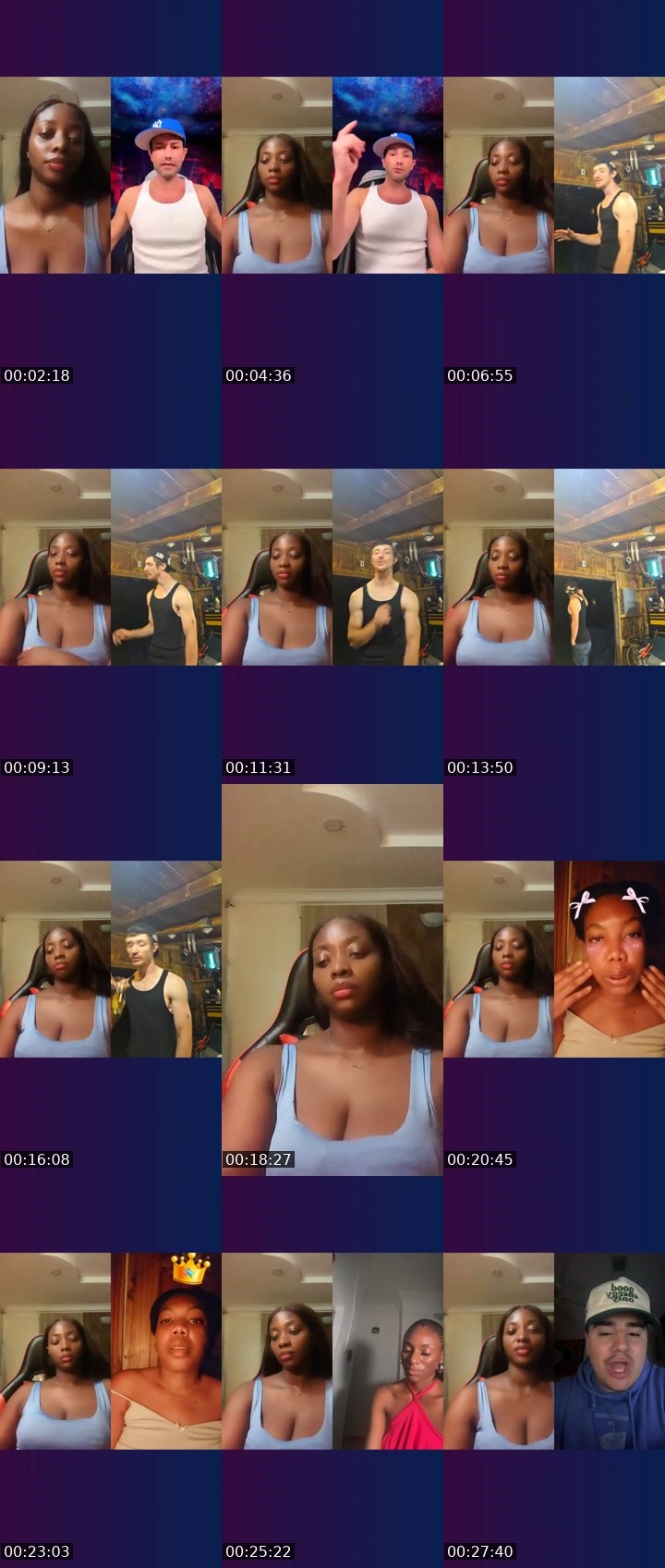 Contact-sheet preview of HBD10k😈🅱️ee🐝💜's Liveme recording