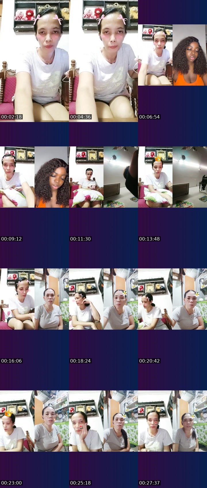 Contact-sheet preview of MESHERET🍓's Liveme recording