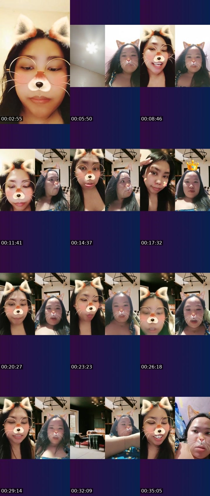 Contact-sheet preview of 🍑Obryee's Liveme recording