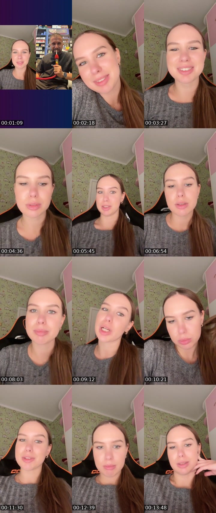 Contact-sheet preview of Vallleriia's Liveme recording
