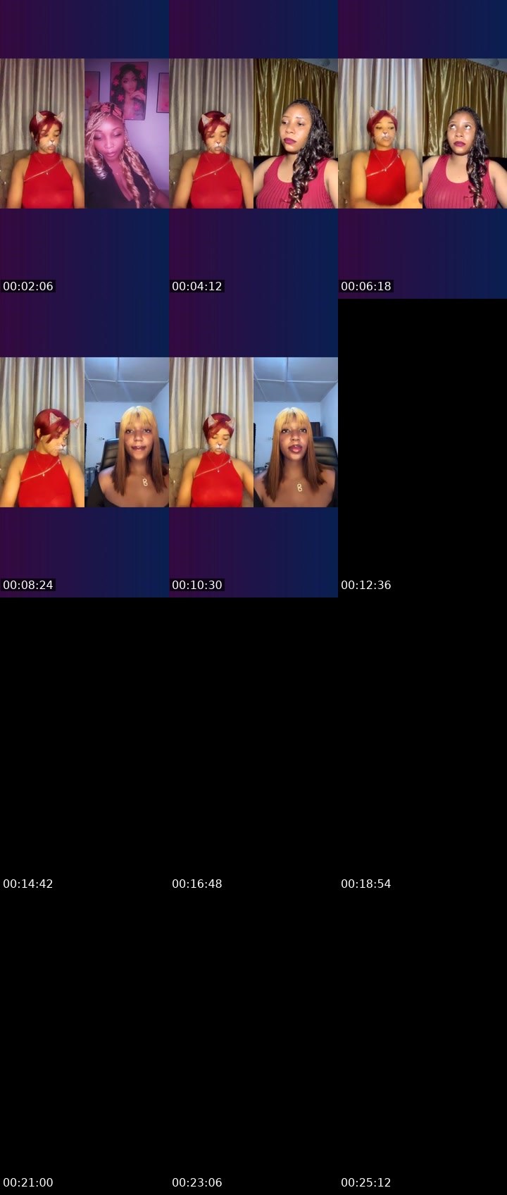 Contact-sheet preview of 🏦NUCHI💸🎨's Liveme recording