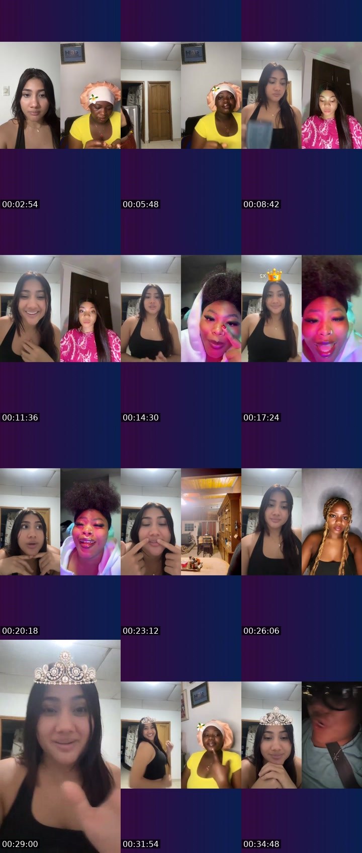 Contact-sheet preview of 🦂RosJaick 🫧🧸's Liveme recording