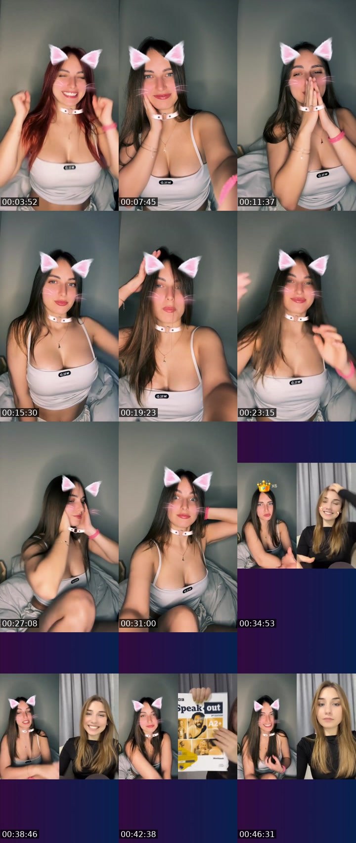 Contact-sheet preview of 💯𝒞𝓊𝓉ℯ℄𝒜𝓁ℯ𝓍🦋's Liveme recording