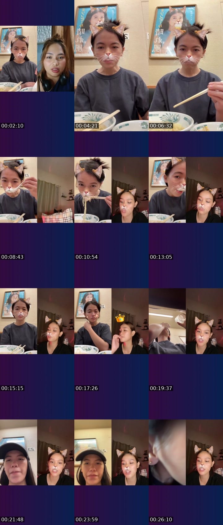 Contact-sheet preview of 💐Aii —'s Liveme recording