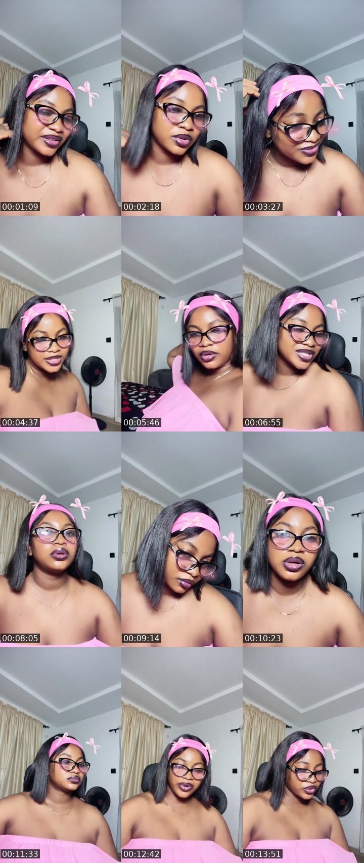 Contact-sheet preview of SASHA 👅🏦's Liveme recording