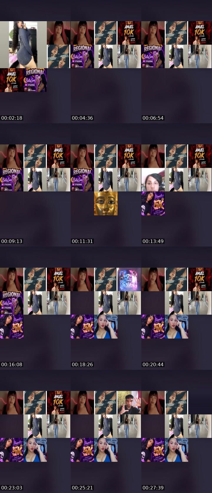 Contact-sheet preview of 👑⃤ Danielita🐇's Liveme recording
