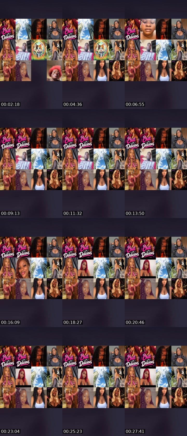 Contact-sheet preview of ❤️‍🔥🍭's Liveme recording
