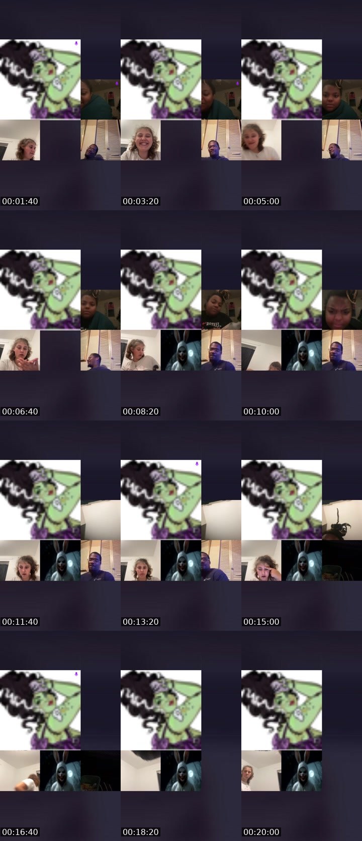 Contact-sheet preview of 🍄Vuduchiild17🍄's Liveme recording