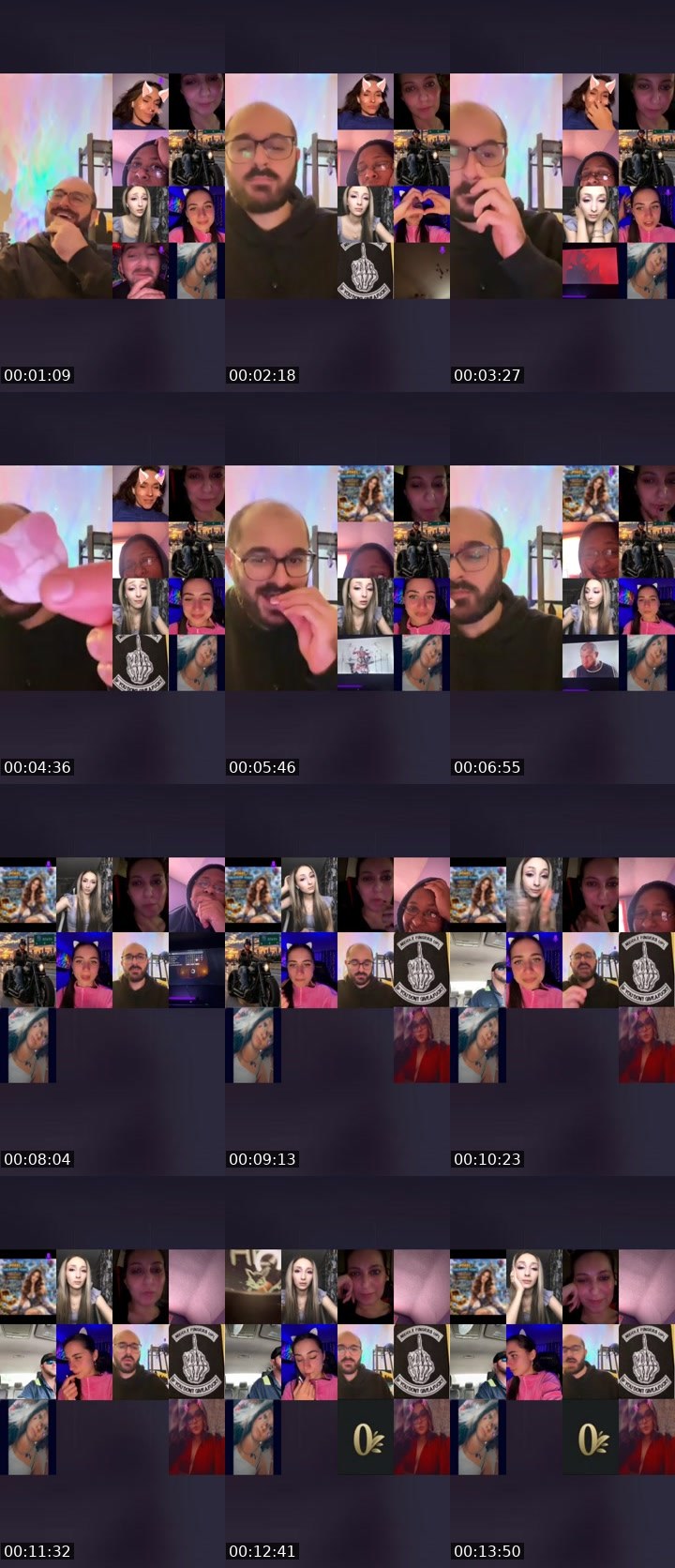 Contact-sheet preview of Nastya🦊FOX's Liveme recording
