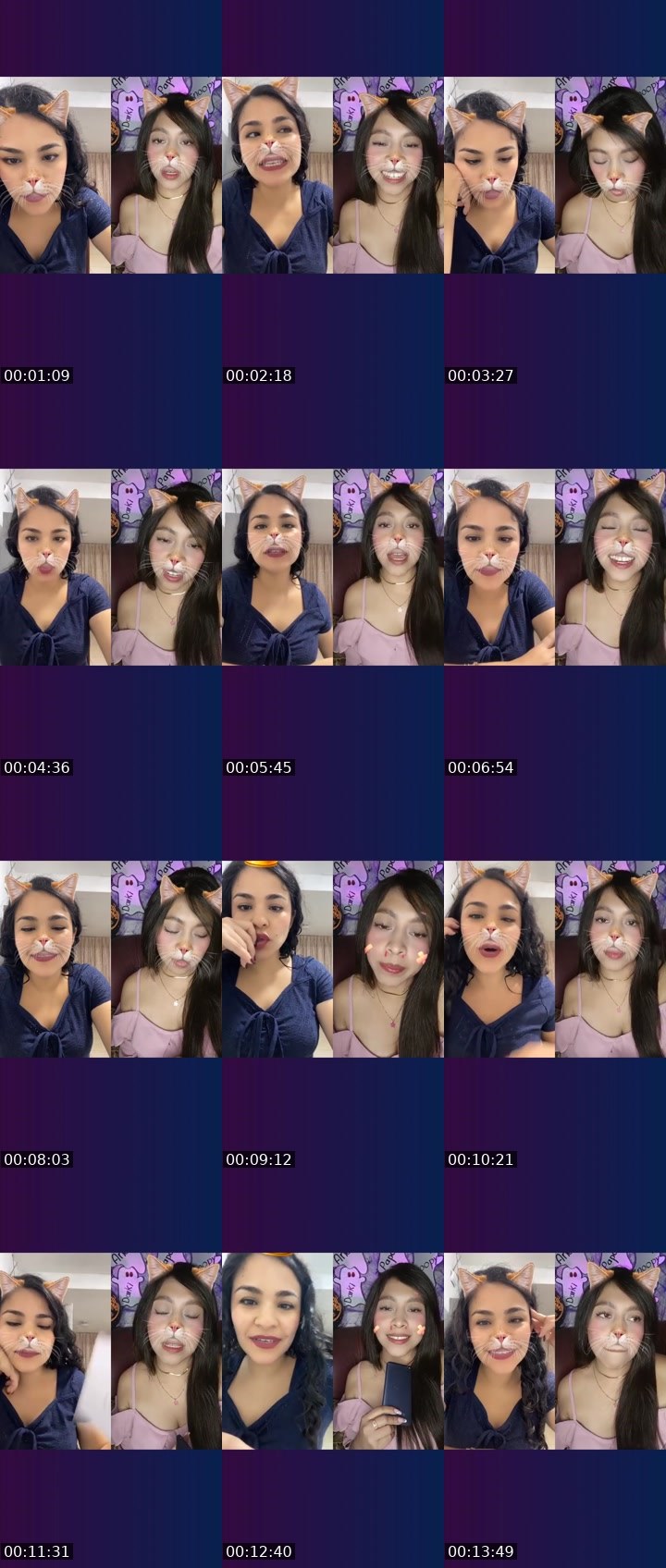 Contact-sheet preview of 🌐Paola🧸👻♥️'s Liveme recording