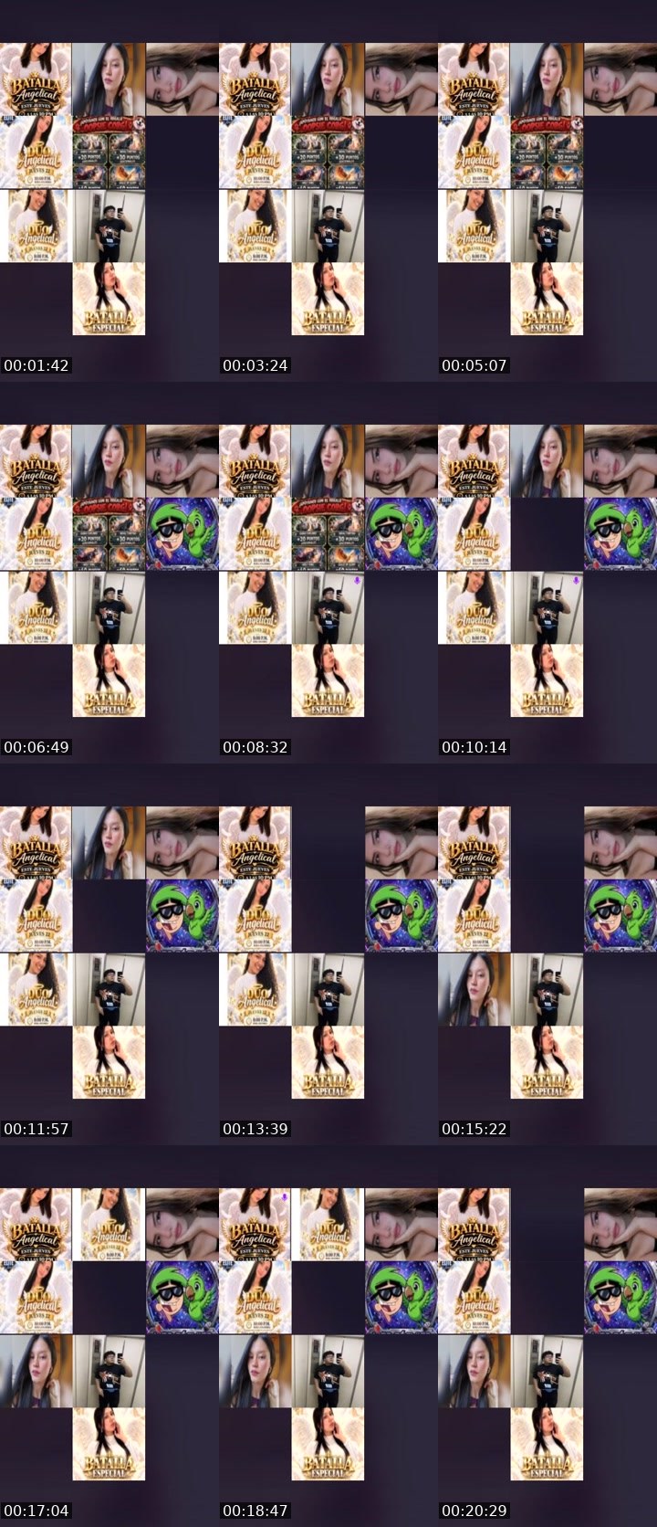 Contact-sheet preview of 🌐🔥lizeth🎀 🧸's Liveme recording