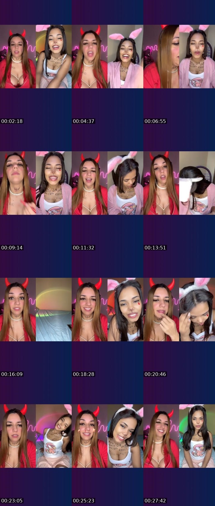 Contact-sheet preview of Line Ribeiro 😎's Liveme recording