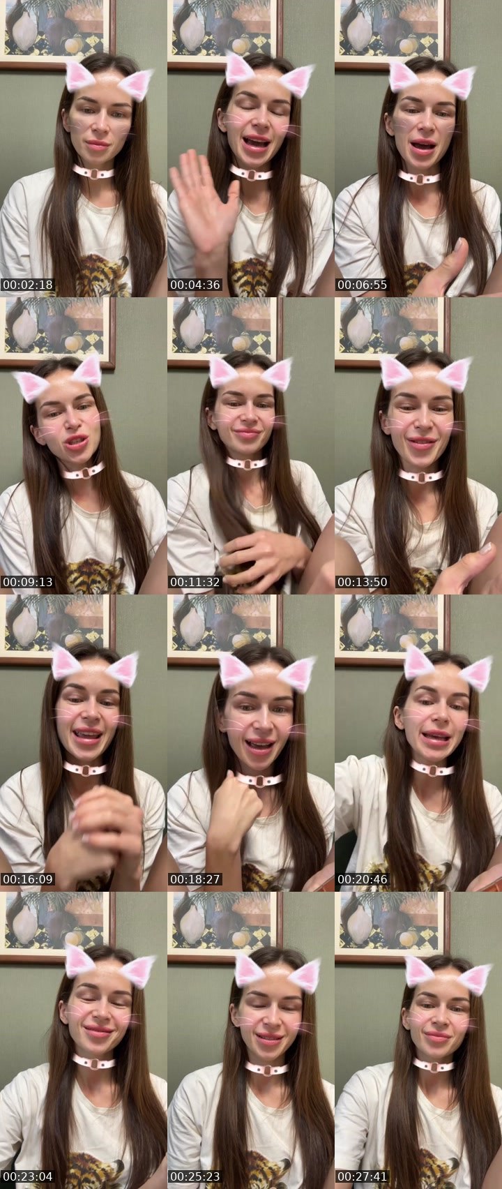 Contact-sheet preview of TROPICANA WOMAN 🐾's Liveme recording