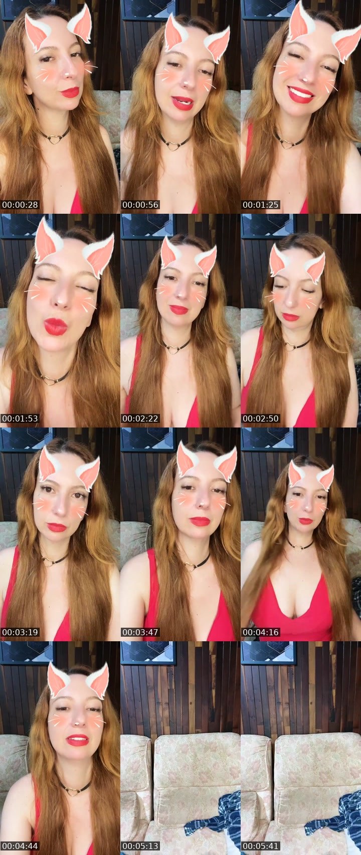 Contact-sheet preview of Ruiva Samantha's Liveme recording