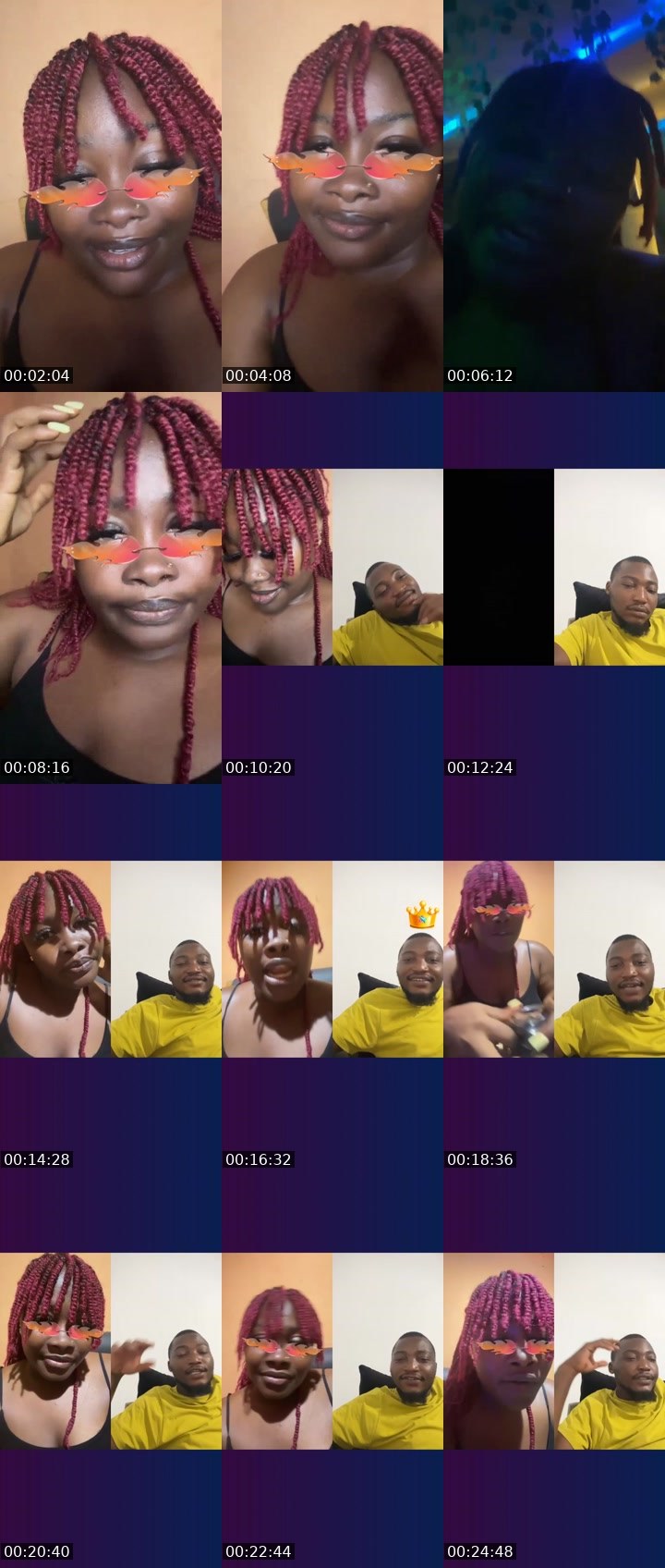 Contact-sheet preview of 🎭7kJENNY 🎶💕's Liveme recording