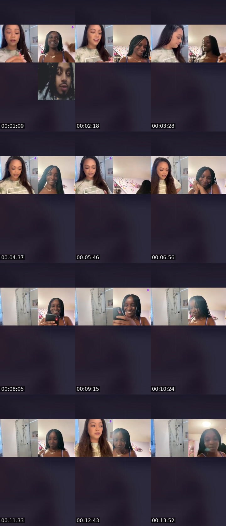 Contact-sheet preview of |[ XTINE x ❤️ x ]|'s Liveme recording
