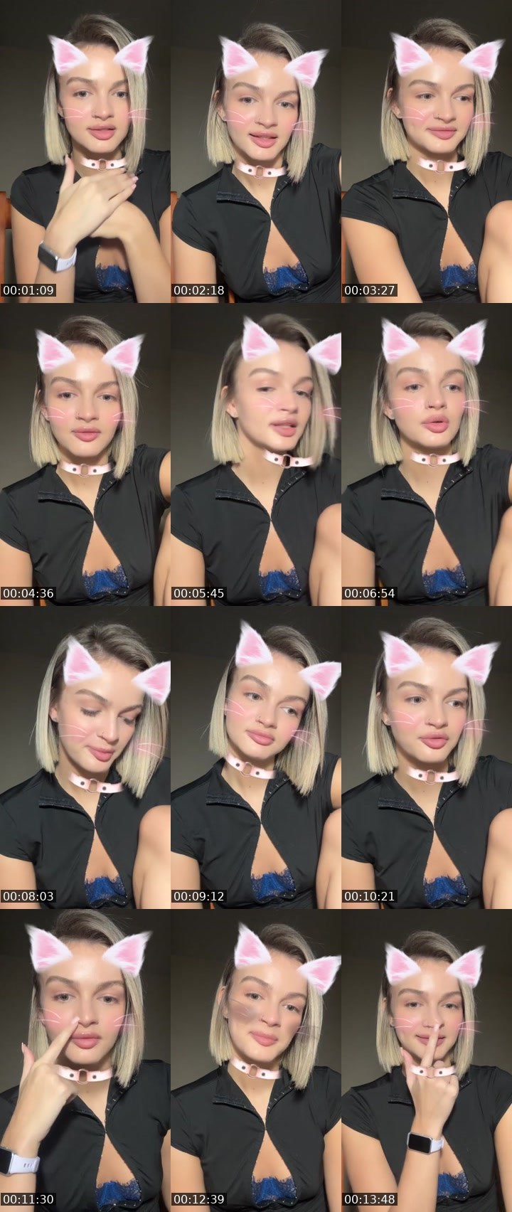 Contact-sheet preview of Ulyana🐰🩷's Liveme recording
