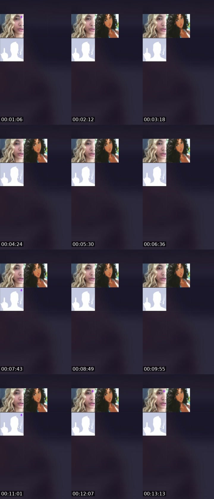 Contact-sheet preview of ᵀᴿˢ&P⭕️😾karin🚬🦋🥀's Liveme recording