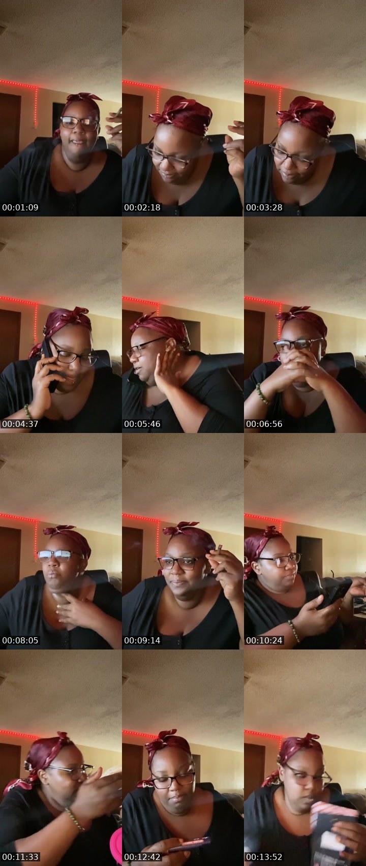 Contact-sheet preview of 💋Ladii👑Royal🌹's Liveme recording