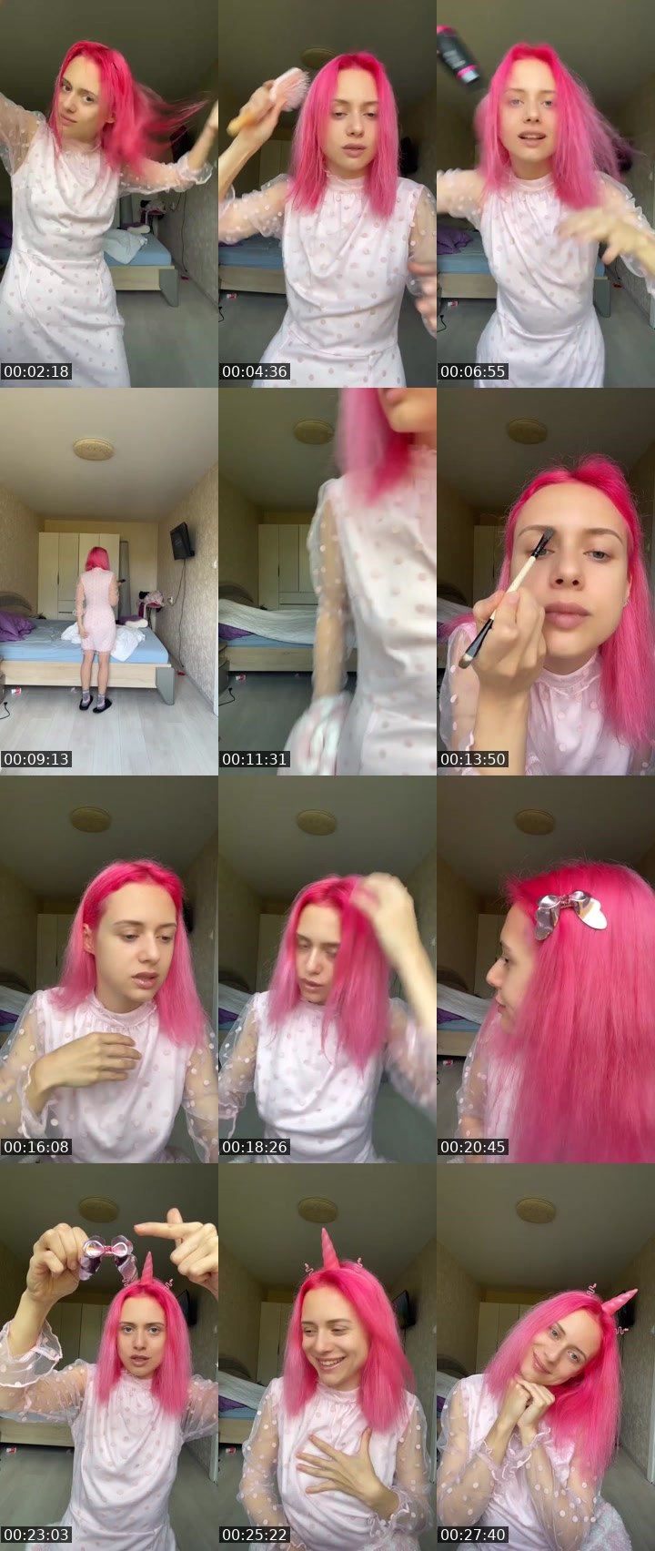 Contact-sheet preview of Olya_Pink🎀's Liveme recording