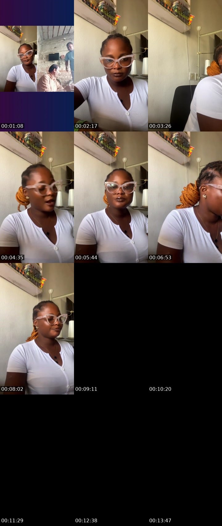 Contact-sheet preview of Happiness's Liveme recording