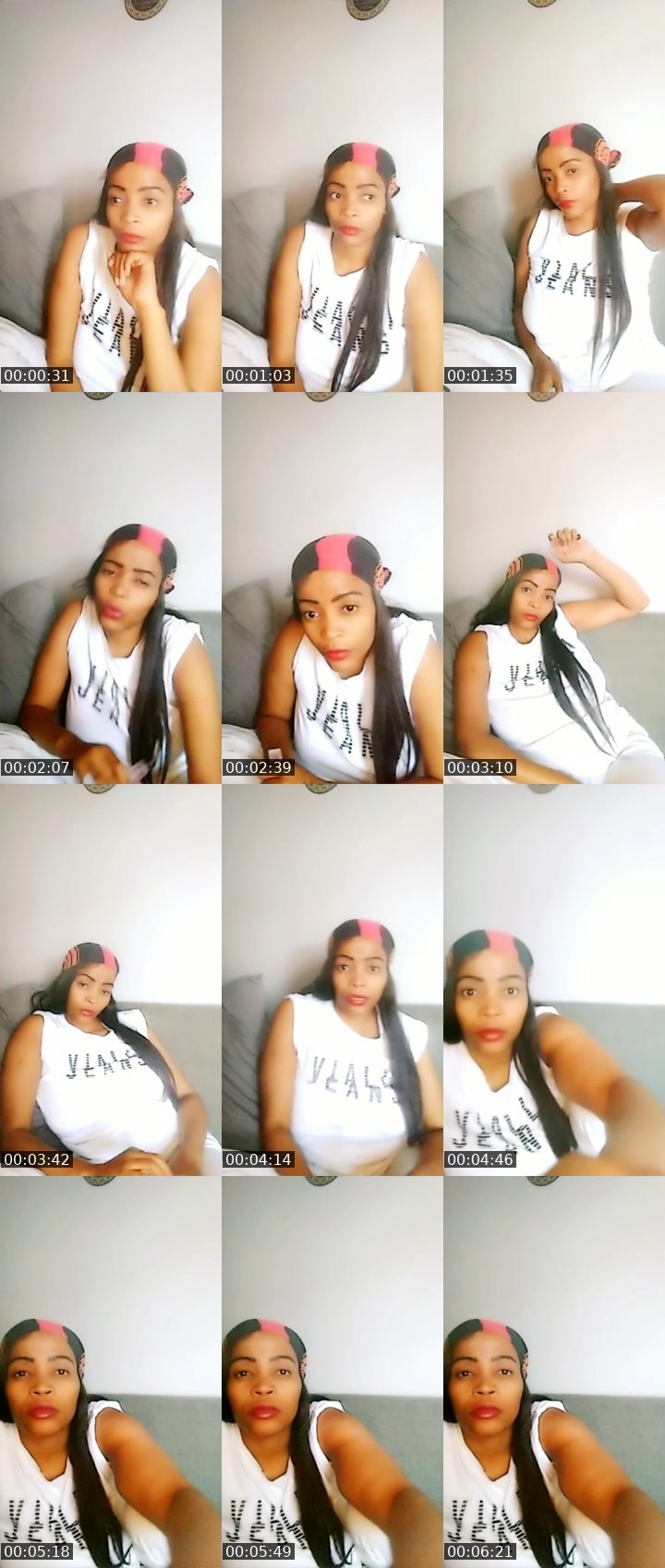 Contact-sheet preview of Thobile's Liveme recording