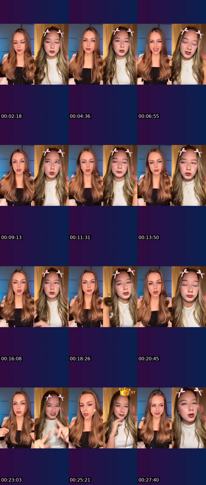 Contact-sheet preview of ✨MARGARITA🪩 ℄'s Liveme recording