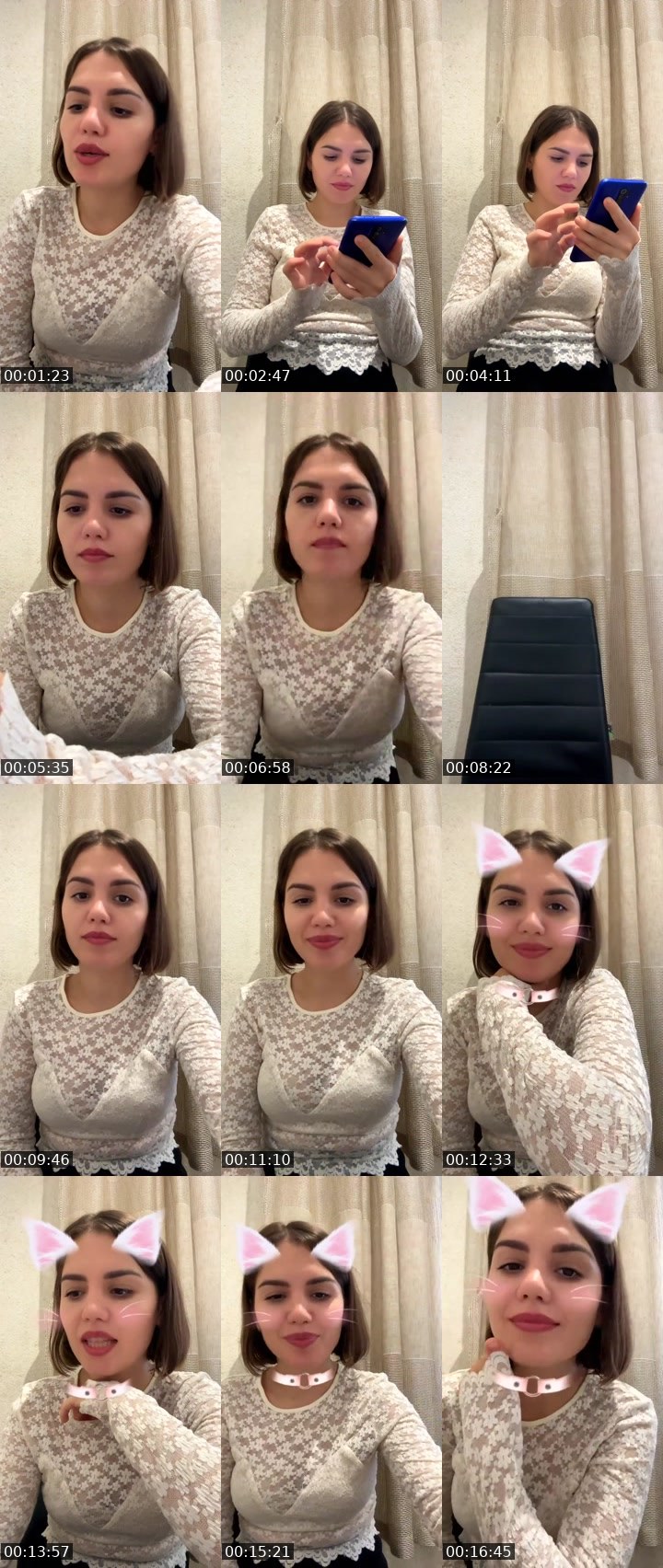 Contact-sheet preview of Valentina❤️☺️🫶's Liveme recording