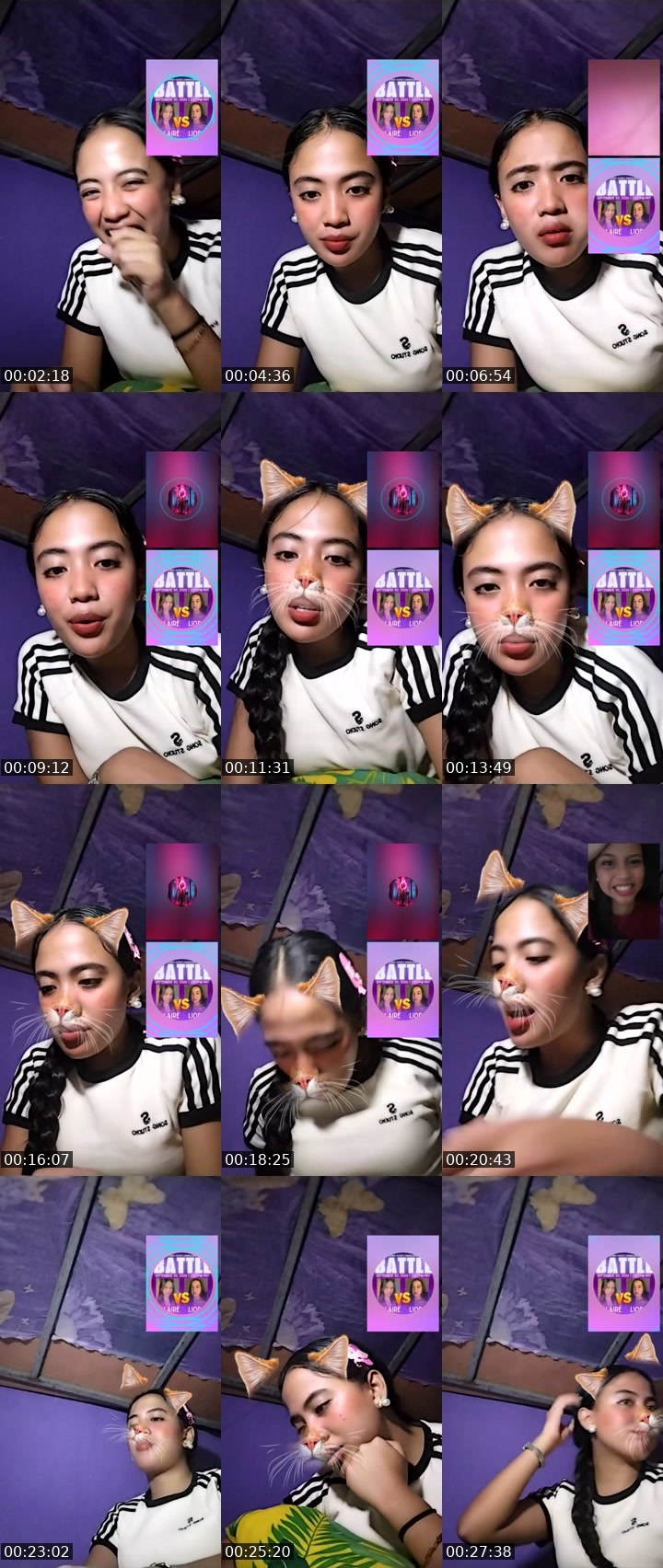 Contact-sheet preview of 2k crea🧜‍♀️'s Liveme recording