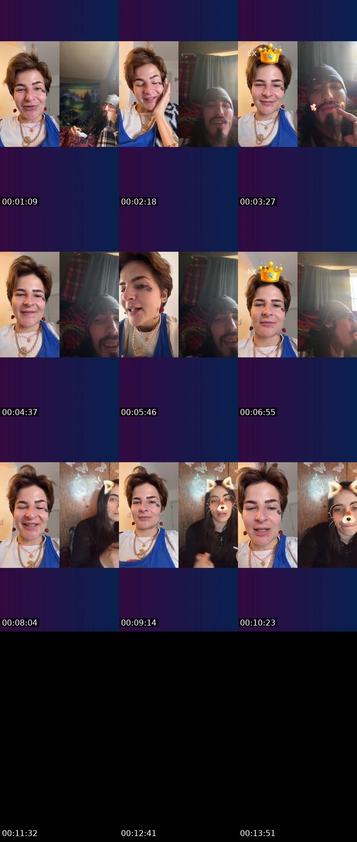 Contact-sheet preview of ❤️Buba❤️'s Liveme recording