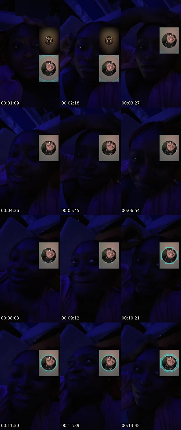 Contact-sheet preview of ✯☞ HAUTIEMAMA🫦🦋's Liveme recording