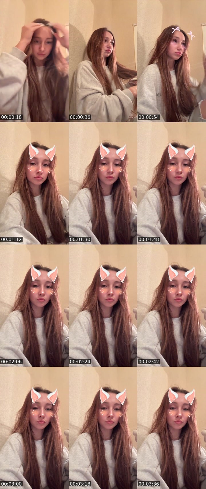 Contact-sheet preview of Conera_baby🐾's Liveme recording