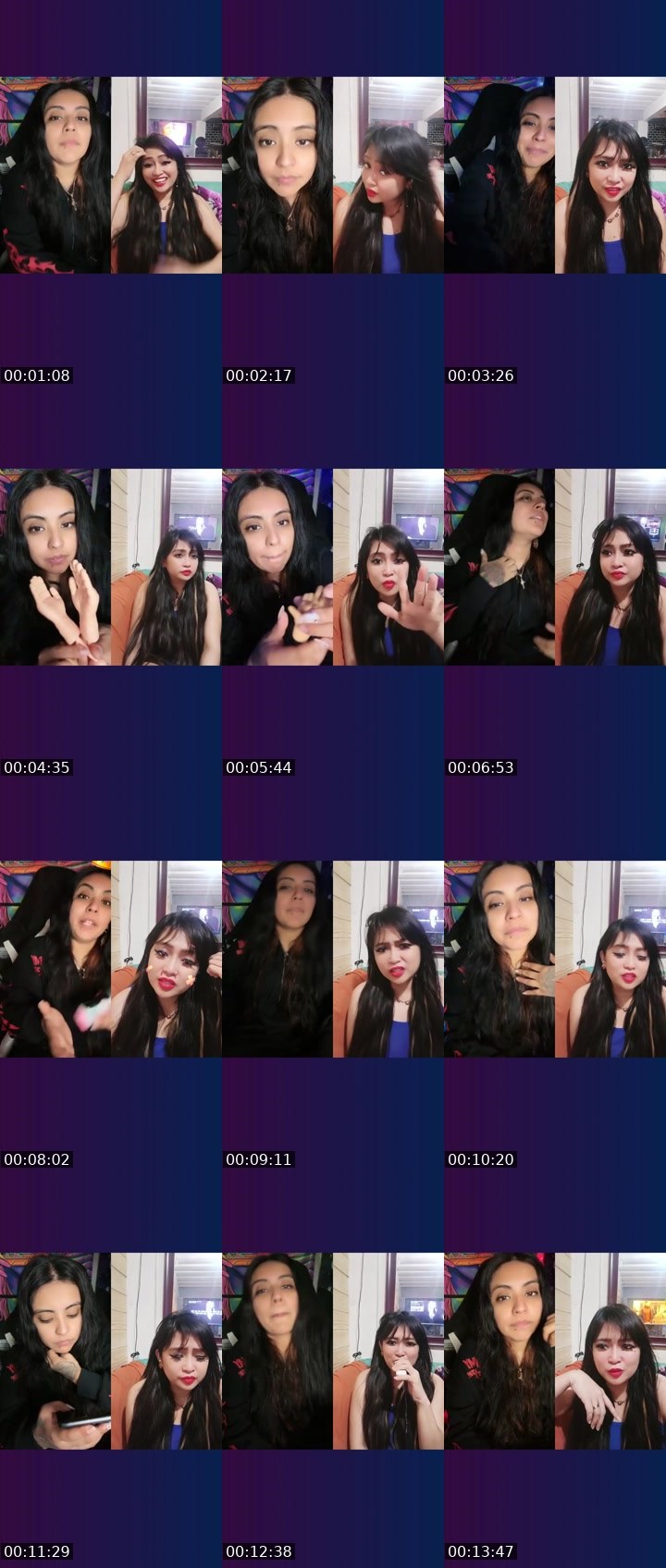 Contact-sheet preview of 🥨P4nda20⭕️ulala🖤🌈's Liveme recording