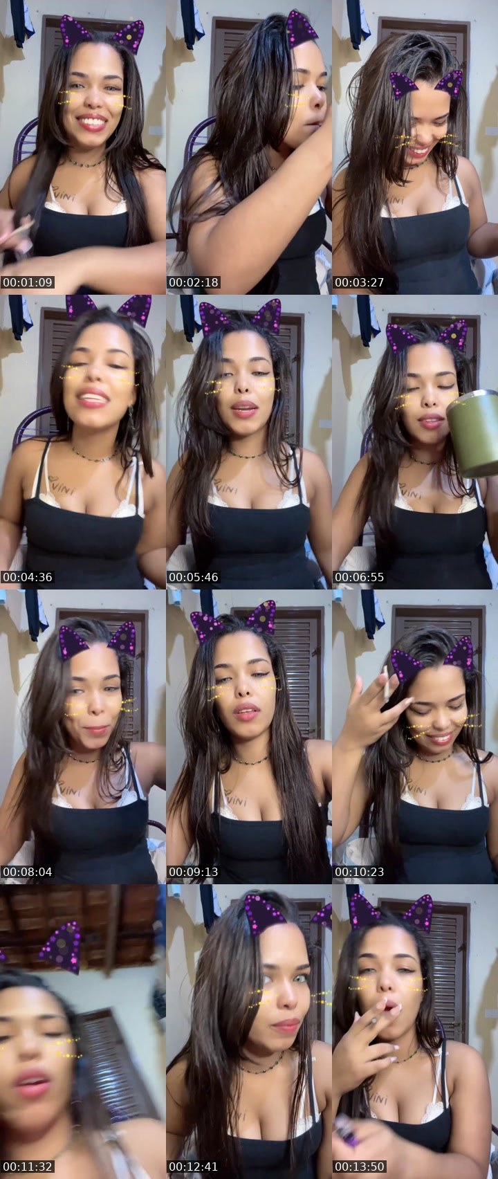 Contact-sheet preview of ✨👑 ⌲ Bibi🔥's Liveme recording