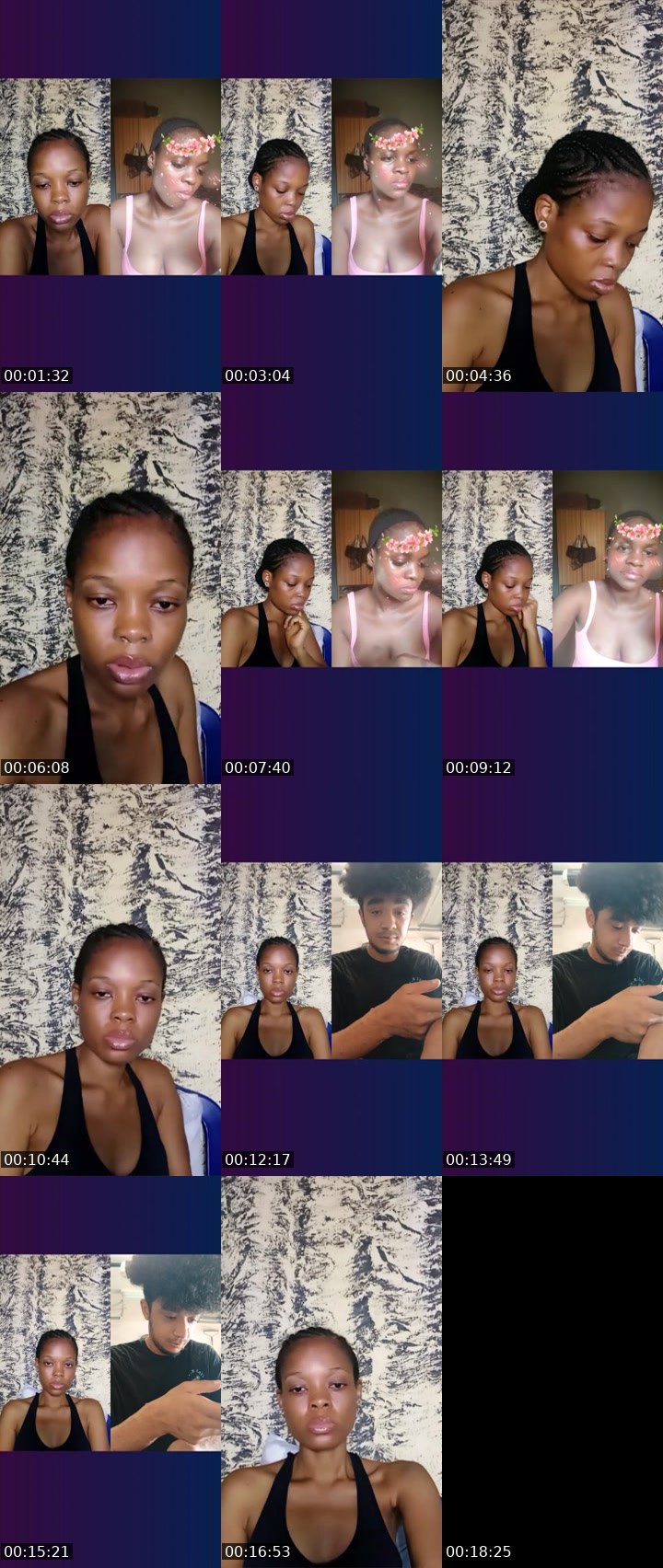 Contact-sheet preview of 💧 ℄THAISÈ 🕊's Liveme recording