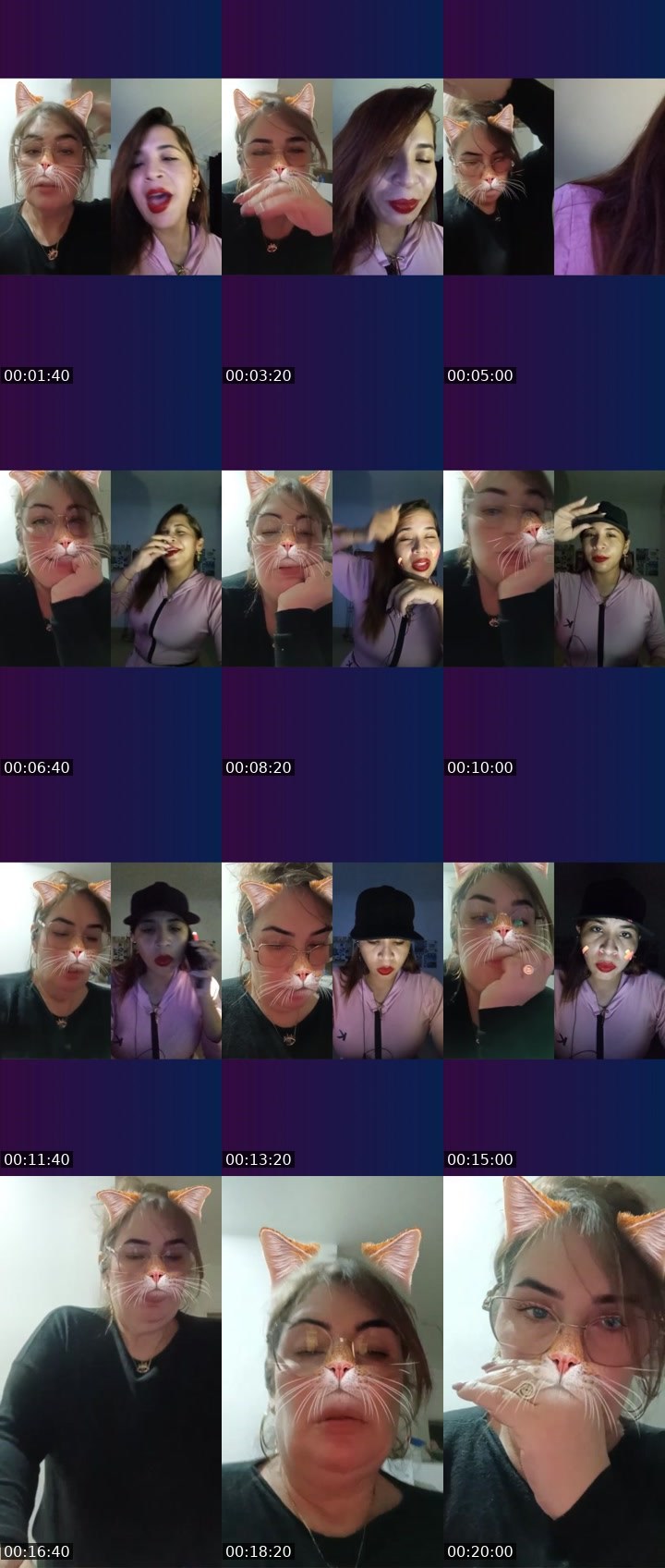Contact-sheet preview of ➤Lihadima🌈🦁's Liveme recording