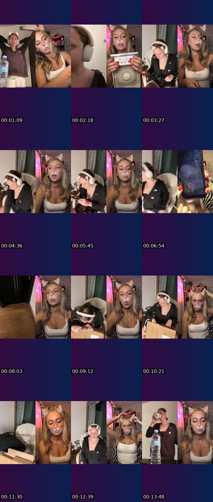Contact-sheet preview of 𝙆𝙞𝙨𝙨𝙖💘's Liveme recording