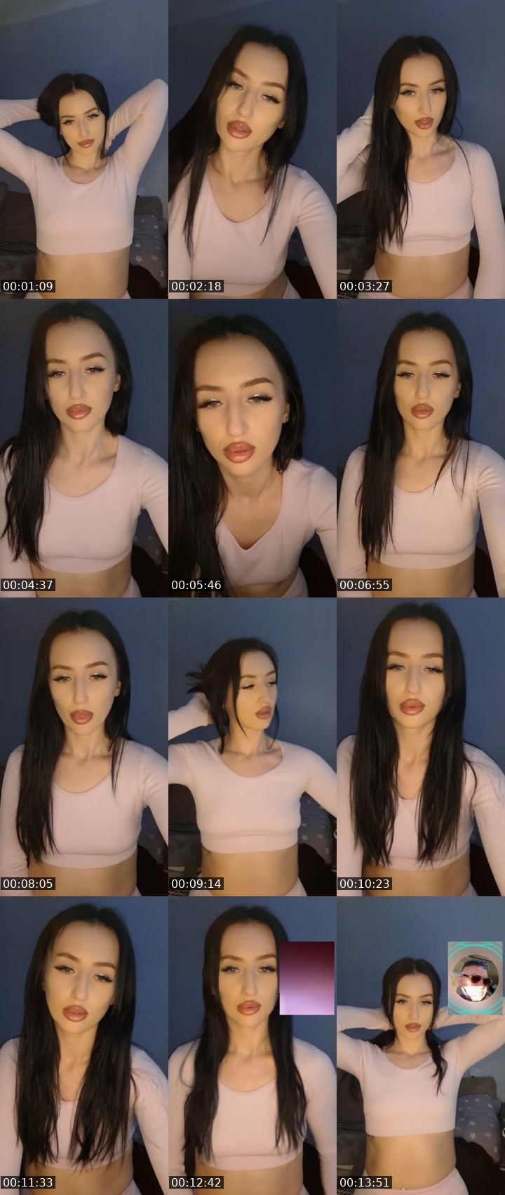 Contact-sheet preview of 🌸MARUsIA💯's Liveme recording