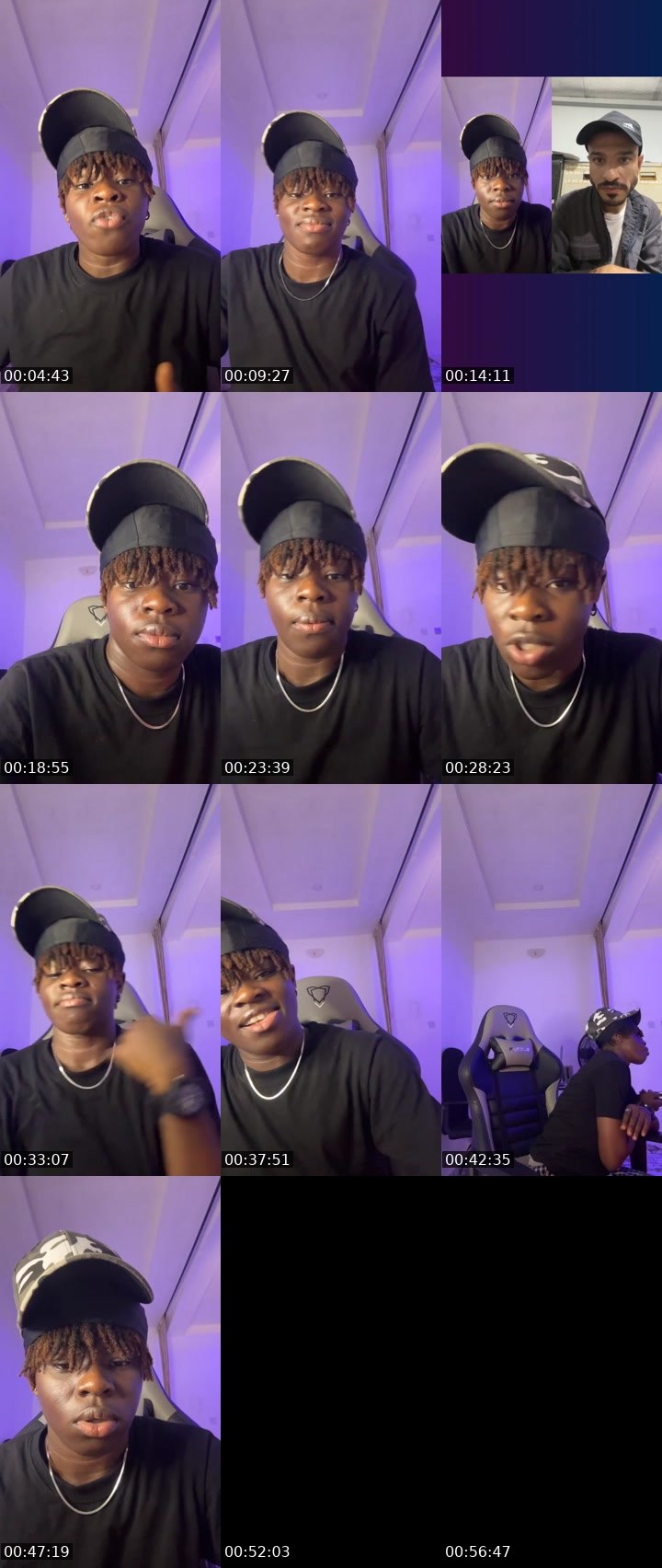 Contact-sheet preview of Qing Ełla👑🏳️‍🌈's Liveme recording