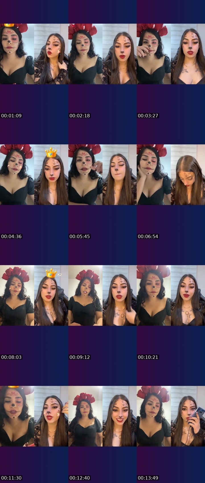 Contact-sheet preview of 🌐Paola🧸👻♥️'s Liveme recording