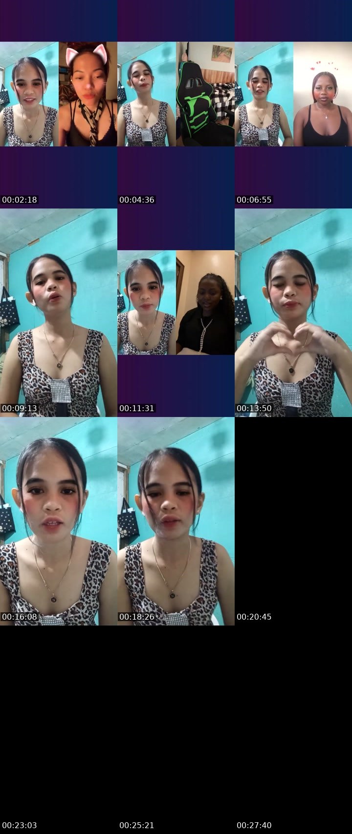 Contact-sheet preview of 🍃🫅Aira🌼's Liveme recording