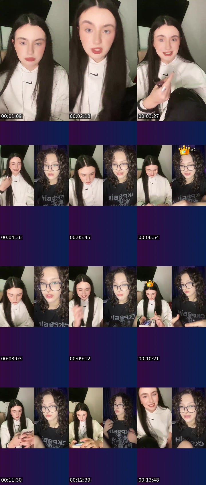 Contact-sheet preview of 🌙꧁ʟᴜɴᴏx꧂🌙's Liveme recording